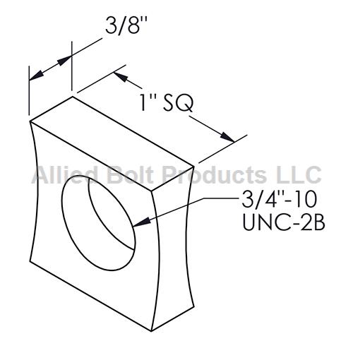 3/4" CONCAVE SQUARE LOCKNUT Allied Bolt Products LLC