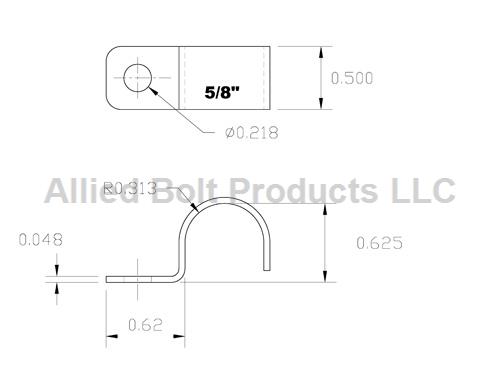 5/8" ONE HOLE CLAMP