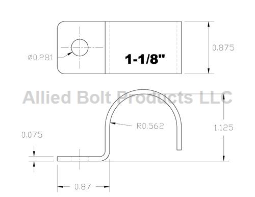 1-1/8" ONE HOLE CLAMP