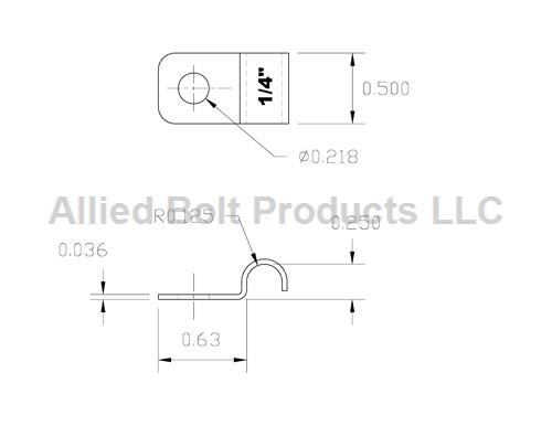 1/4" ONE HOLE CLAMP